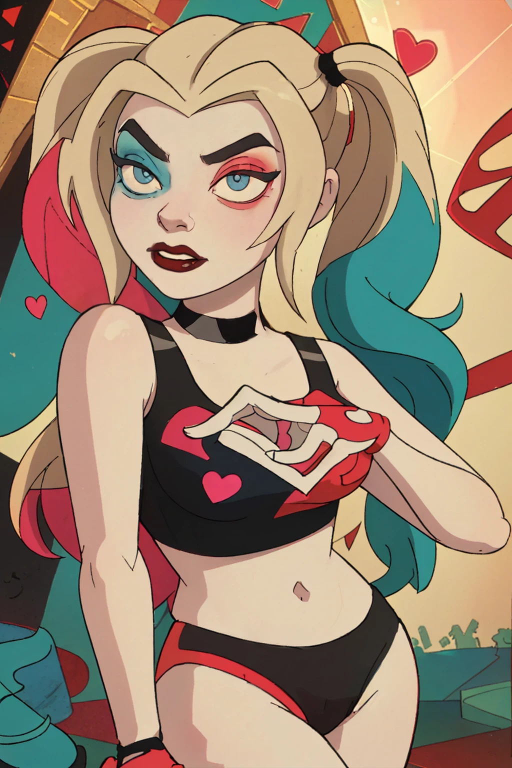 (obra de arte, melhor qualidade:1.2), Harley Quinn (renascimento), 1 garota, Sozinho, twintails, shorts,, cabelo loiro, cabelo multicolorido, luvas, inventar, seios, fingerless luvas, umbigo, olhos azuis, barriga, batom, cabelo rosa, , decote, cabelo gradiente, pele colorida, acima da altura dos joelhos, pale skin, gargantilha, seios CHEIOS , open jaqueta, coxas, esmalte, Pele branca, unhas vermelhas, asymmetrical pants, corte superior, dutch angle, pernas cortadas, standing, ao ar livre, eituda female just huge breasts looking at the viewer mature female milf nipples topless red eyes seductive seductive look sitting topless topless female , Dc DC Quadrinhos Arlequina (Series) busty female just huge breasts looking at viewer mature female milf nipples Harley Quinn huge breasts out, seios enormes sentada pernas cruzadas, Praia Mulheres, sorriso sensual tits para fora, olhos holograficos azuis, quadris, adulto, abdomen, Harley Quinn Suicide Squad Naked Body, corar 1meninas, sexo, Antihero, buttocks Anti-heroine beach big breasts Blonde Hair Blue Eyes Busty Camel Curvaceous Curvy Curvy Figure Eyebrows Eyelashes Female Eye Women Only Hair Hips