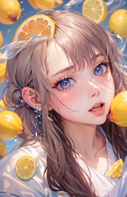 ((highest quality)), ((masterpiece)), (get used to it), perfect face , beautiful girl , lemon ,