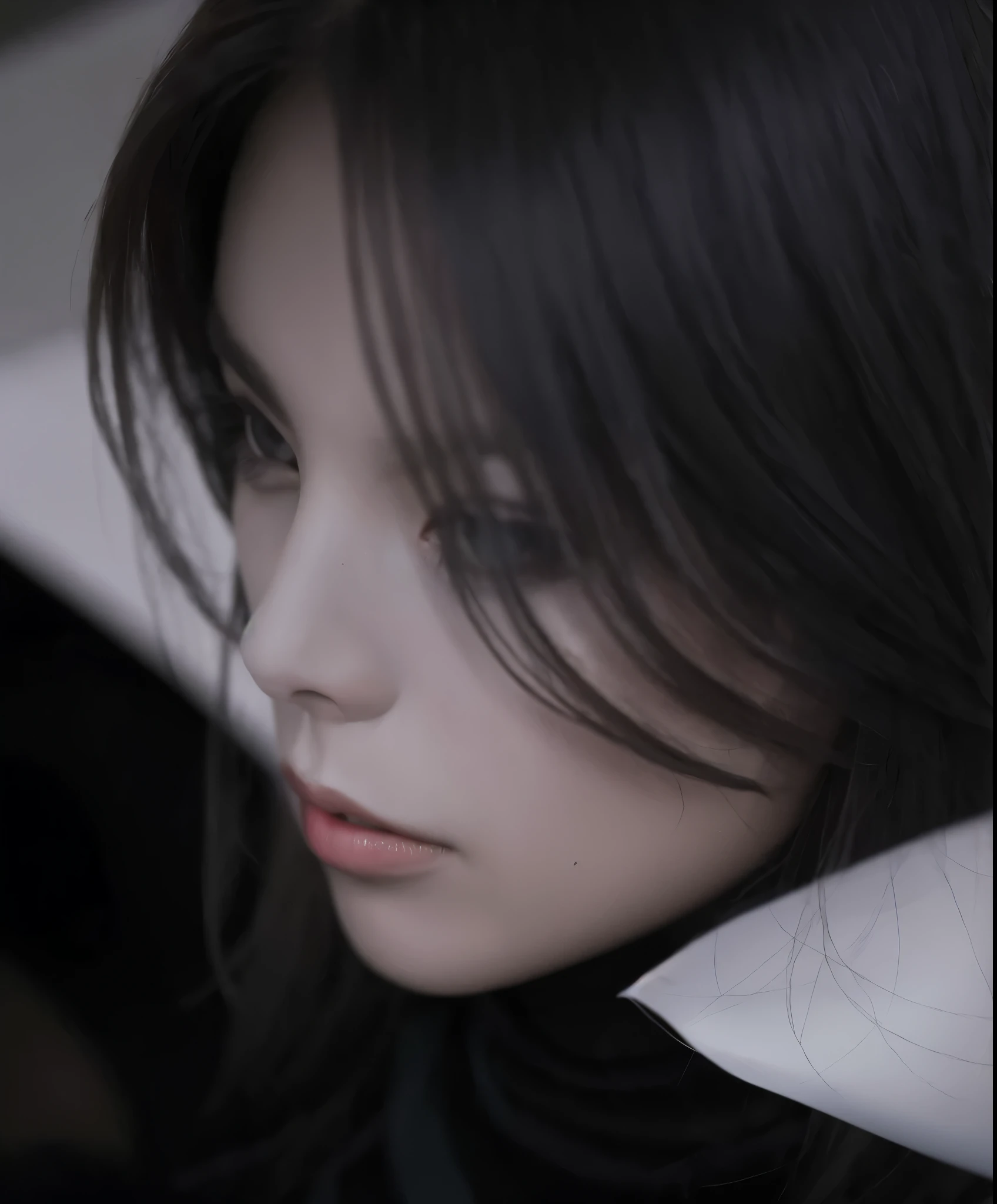 Repaint, Space between hair and eyes, And the layered effect of redrawing