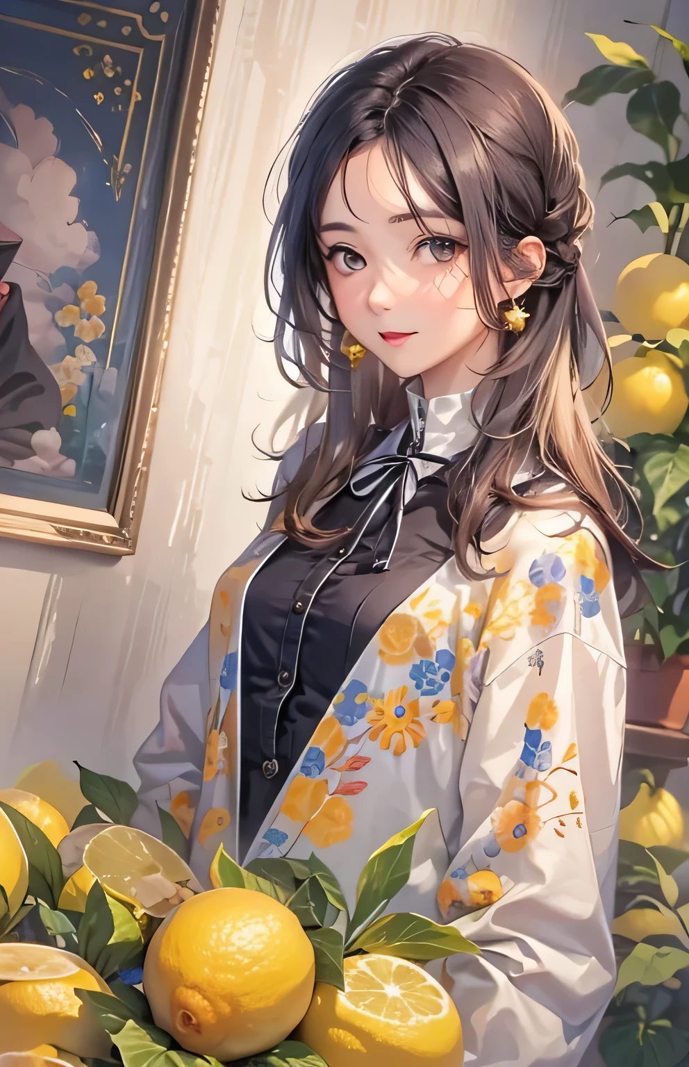 ((highest quality)), ((masterpiece)), (get used to it), perfect face , beautiful girl , lemon ,