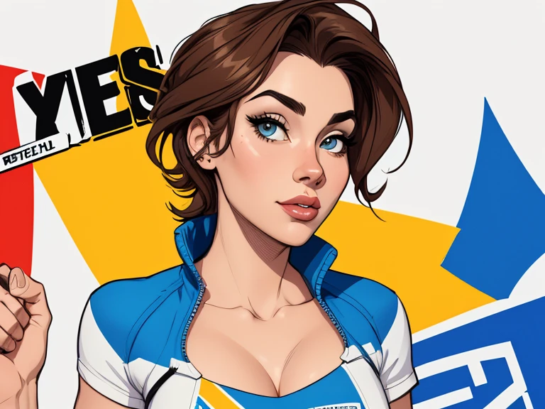 estilo de desenho animado:1.2), mulher brasileira draw ART Artline fundo branco mulher Imagem de desenho animado de uma mulher , roupas sensuais , garota super valente destemida , cartoon style illustration, estilo de arte dos desenhos animados, estilo de arte dos desenhos animados, digital illustration style, design de personagens altamente detalhado, arte digital detalhada fofa, City fan art, design de personagem retrato, beautiful digital illustration, retrato de alta qualidade, arte em quadrinhos, retrato do design do personagem, white background Busty without clothes and medium breasts cartoon style female character dressed in Fallout 4 uniform