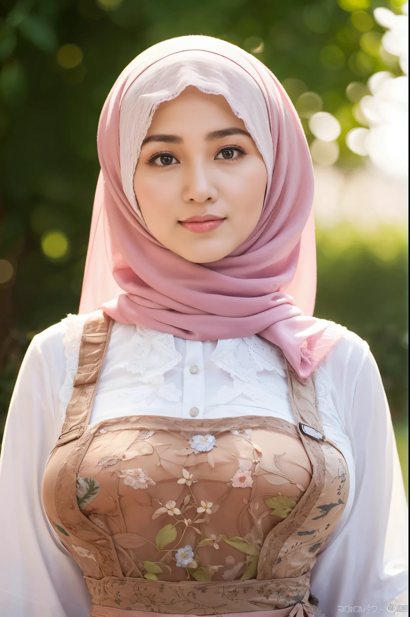 50 years Old, Hijab Indonesian mature woman, Big Tits : 66.9, Gamis, Breast out from her clothes : 1.9, at doctor office, Dark light, at Nighttime