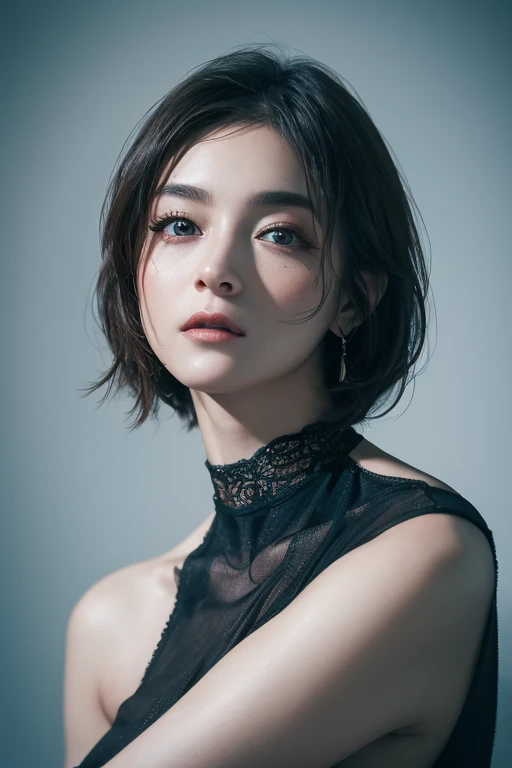 Rough Craft'S Worldから来た女性のエイリアン, highly detailed artistic photography, midnight aura, night sky, Detailed gorgeous face, dream-like, Shine, with backlight, Glamour, Sparkling, (very detailed face and eyes:1.2), (High resolutionの光る赤い目:1.4), perfect anatomy, (A beautiful, toned body:1.5), (moisturized skin:1.2), no makeup, (bear:1.1),(thick eyebrows:1.2), long canines. Smooth, extRa High resolution, 8K, unreal engine 5, Ultra-sharp focus, Art by Alberto Seveso, germ of art, Barbaric, SF, Complex芸術作品の傑作, evil, Matte Movie Poster with Image, golden ratio, Trending on CGsociety, Complex, wonderful, ArtStation Trends, author: germ of art, H. R. Giger and Beksinski, very detailed, Rough Craft'S World, cthulhu, vibration, Draw a movie character, Ultra high quality model, cinematic quality, Detail up, (Complex details:1.2), High resolution, High resolution, draw faithfully, (thick eyebrows:1.2), (Big scarlet eyes:1.3)