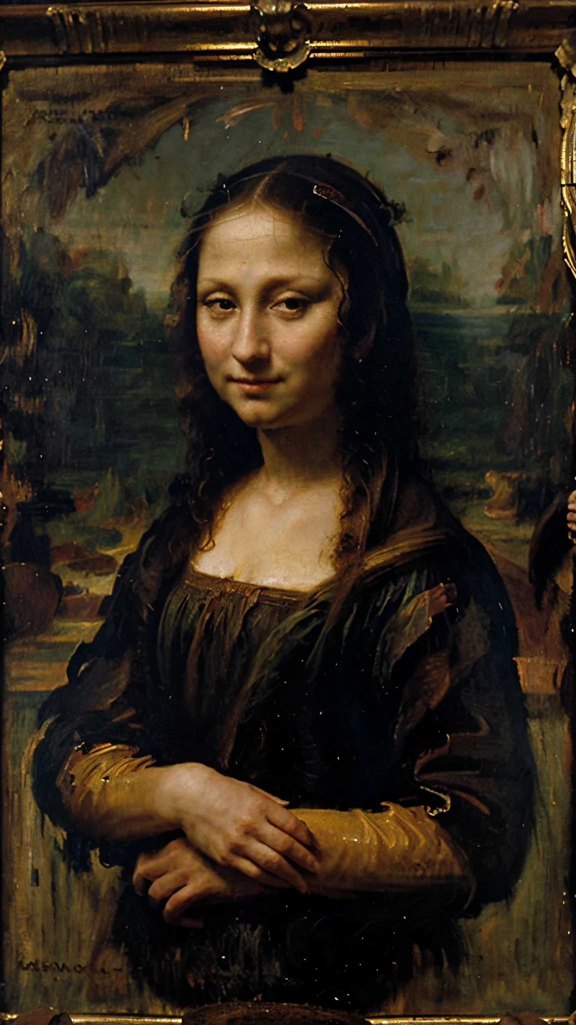 Mona Lisa (painting)HD ,best quality ,placed in the frame,