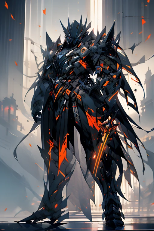 A boy wearing impressive black samurai armor, evoking the elegance and tradition of ancient Japanese warriors. The armor is decorated with red details, which highlight the edges and contours of the pieces, adding a touch of color and sophistication to the set.
At his waist, he carries a red and black technological sword. The hilt is adorned with traditional Japanese engravings, while the blade shines with intense red light, showing its power and unique character.
His samurai armor and technological sword combine ancient and modern, reflecting his skill in battle and his adaptation to current times. His appearance is imposing and mysterious, suggesting that he is a formidable and respected warrior.