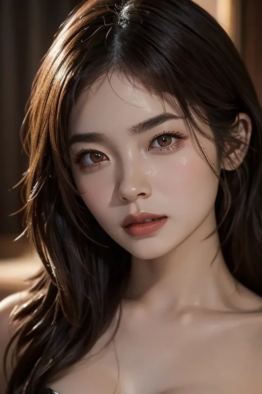 Rough Craft&#39;S Worldから来た女性のエイリアン, highly detailed artistic photography, midnight aura, night sky, Detailed gorgeous face, dream-like, Shine, with backlight, Glamour, Sparkling, (very detailed face and eyes:1.2), (High resolutionの光る赤い目:1.4), perfect anatomy, (A beautiful, toned body:1.5), (moisturized skin:1.2), no makeup, (bear:1.1),(thick eyebrows:1.2), long canines. Smooth, extRa High resolution, 8K, unreal engine 5, Ultra-sharp focus, Art by Alberto Seveso, germ of art, Barbaric, SF, Complex芸術作品の傑作, evil, Matte Movie Poster with Image, golden ratio, Trending on CGsociety, Complex, wonderful, ArtStation Trends, author: germ of art, H. R. Giger and Beksinski, very detailed, Rough Craft&#39;S World,  cthulhu, vibration, Draw a movie character, Ultra high quality model, cinematic quality, Detail up, (Complex details:1.2), High resolution, High resolution, draw faithfully, (thick eyebrows:1.2), (Big scarlet eyes:1.3)