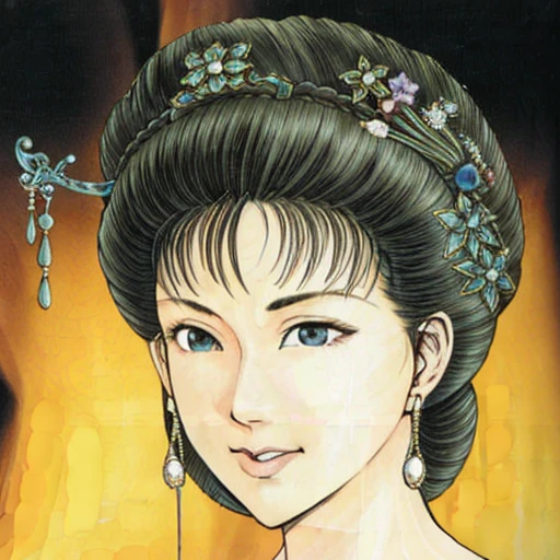 NSFW,perfect face,Suikoden,Lady Lin,Large areola、full nude、full body、dark pubic hair、Cloudy semen overflows from the female genitals、Pubic hair of the same color as the hair、messy hair、mouth open、With eyes closed and panting、sex、Cowgirl、on the bed