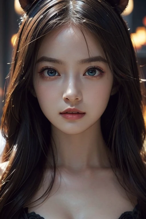 Rough Craft&#39;S Worldから来た女性のエイリアン, highly detailed artistic photography, midnight aura, night sky, Detailed gorgeous face, dream-like, Shine, with backlight, Glamour, Sparkling, (very detailed face and eyes:1.2), (High resolutionの光る赤い目:1.4), perfect anatomy, (A beautiful, toned body:1.5), (moisturized skin:1.2), no makeup, (bear:1.1),(thick eyebrows:1.2), long canines. Smooth, extRa High resolution, 8K, unreal engine 5, Ultra-sharp focus, Art by Alberto Seveso, germ of art, Barbaric, SF, Complex芸術作品の傑作, evil, Matte Movie Poster with Image, golden ratio, Trending on CGsociety, Complex, wonderful, ArtStation Trends, author: germ of art, H. R. Giger and Beksinski, very detailed, Rough Craft&#39;S World,  cthulhu, vibration, Draw a movie character, Ultra high quality model, cinematic quality, Detail up, (Complex details:1.2), High resolution, High resolution, draw faithfully, (thick eyebrows:1.2), (Big scarlet eyes:1.3)