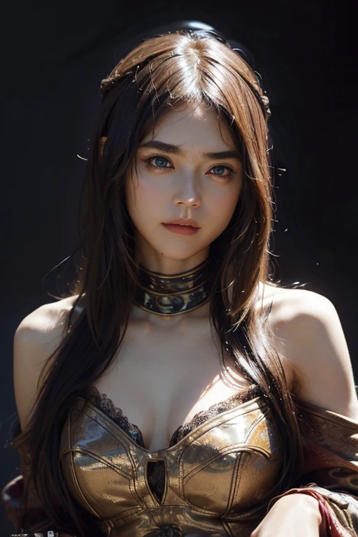a gorgeous lamia girl with flowing hair, hypnotic snake-like eyes, detailed facial features, intricate snake-like body scales, dramatic lighting, fantasy landscape setting, ultra-detailed, cinematic, photorealistic, masterpiece