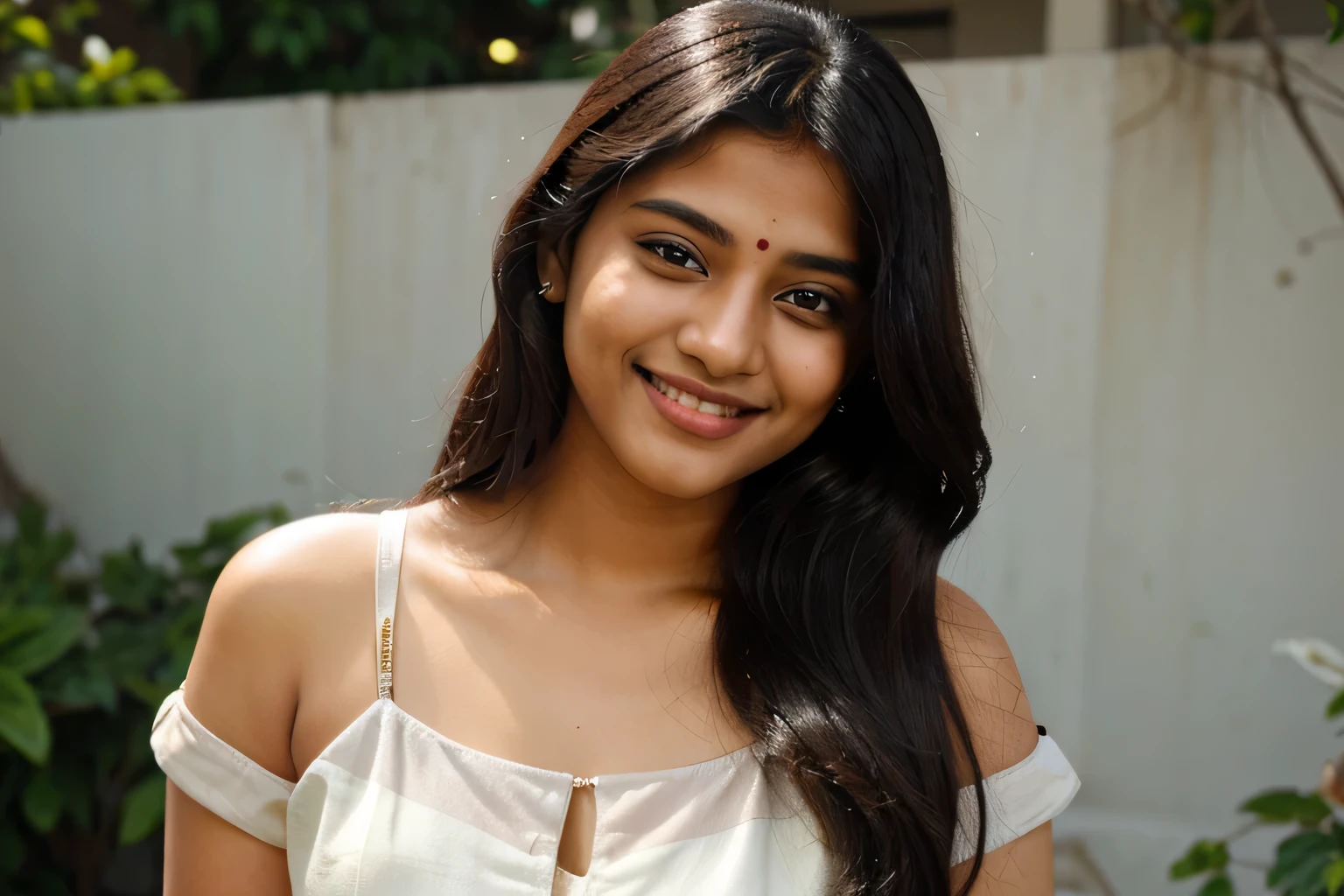 A beautiful Indian girl cute smile wearing black