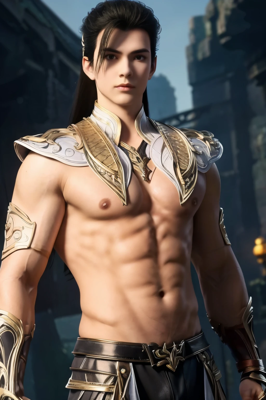 best quality,detailed background,1boy, fair skin,perfect body
