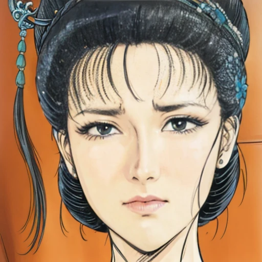 (best quality), (very aesthetic), (ultra-detailed), (best illustration),(a mature female),(NSFW),(perfect face),Suikoden,Mrs. Lin,((full_body)),((full_nude)),red cheek,sweating,skinny,flushed skin,hairly pussy,((Blank look)),chinese traditional bed room,After being raped,Semen is smeared all over the body