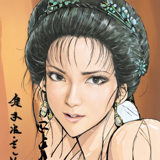 NSFW、perfect face、Lady Lin、Suikoden、nude、big 、フルnude、full body、big areola、Pubic hair of the same color as the hair、messy hair、sweating、on the bed、cowgirl sex、