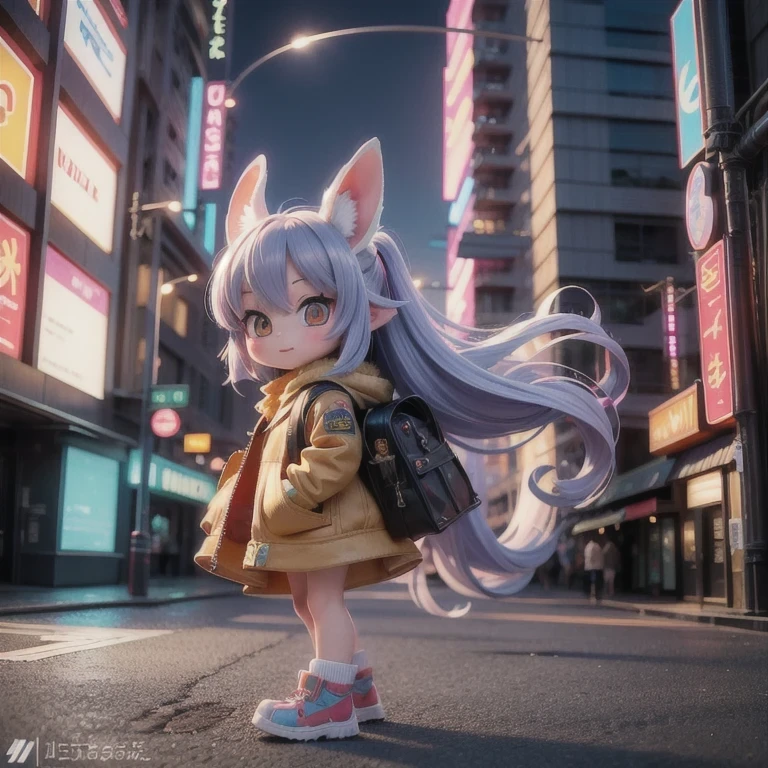 (masterpiece, best quality:1.2), 1girl, ((masterpiece, highest quality, Highest image quality, High resolution, photorealistic, Raw photo, 8K)), Retro Game, Nintendo, SEGA, Namco, Cyberpunk 1:25 miniatures,illustration,Side viewing angle,((Side viewing angle)),Wear gold wire-rimmed reflective sunglasses,Carry future weapons,very happy,Side viewing angle,whole body,three-dimensional,octane rendering,Perfect face,Collagen texture((flowing hair))((Gradient long fur rabbit ears))