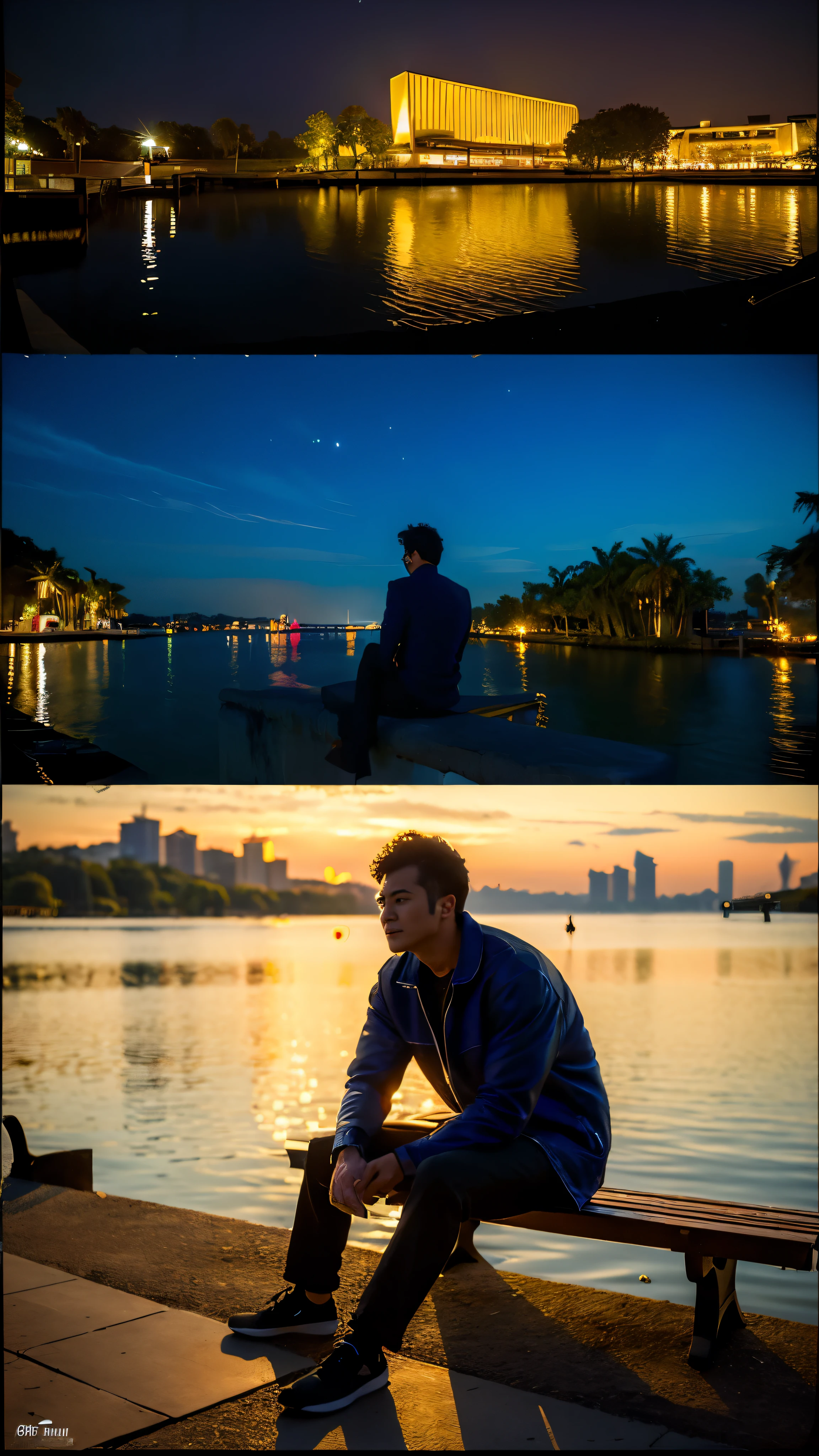 ((Ultra realistic: 1.5), Best quality: 1.5, Night scene: 1.2, Hansom man sitting on a bench in the park: 1.1, (City lights and moonlight: 1.3), 8k resolution: 1.1, Max result: 1.2, Fujifilm XT3: 1.1, Award-winning photograph: 1.4, (Night4k: 1.1), Photographed on a Kodak film: 1.2,

Masterpiece: 1.4, (Photorealistic: 1.4), Detailed skin texture: