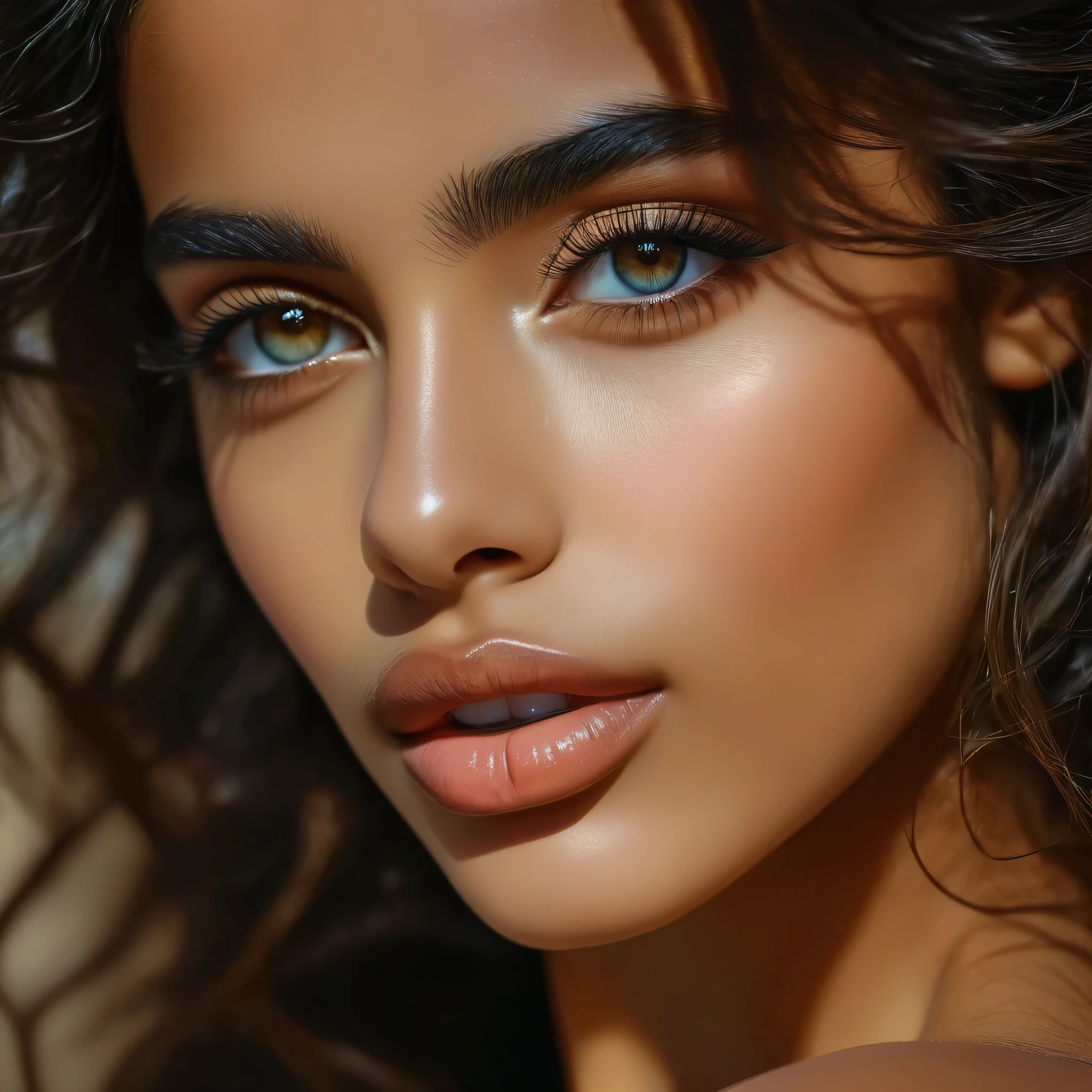 (best quality,4k,highres:1.2),ultra-detailed,(realistic,photorealistic:1.37),nude portrait, nude artwork,The most beautiful and innocent 15-year-old Saudi Arabian girl, untouched beauty, breathtakingly detailed features, natural beauty, raw and pure, captivating female gaze, delicate skin, flawless complexion, expressive eyes, rosy lips, flowing silky hair, gentle and graceful pose, soft natural light, artistic composition, sensuality, artistic nudity, harmonious colors and tones, intimate atmosphere, super detailed moist skin, hyper detailed iridescent eyes, dark circles, (Beautifully raised areola:1.5), (NSFW:1.3)