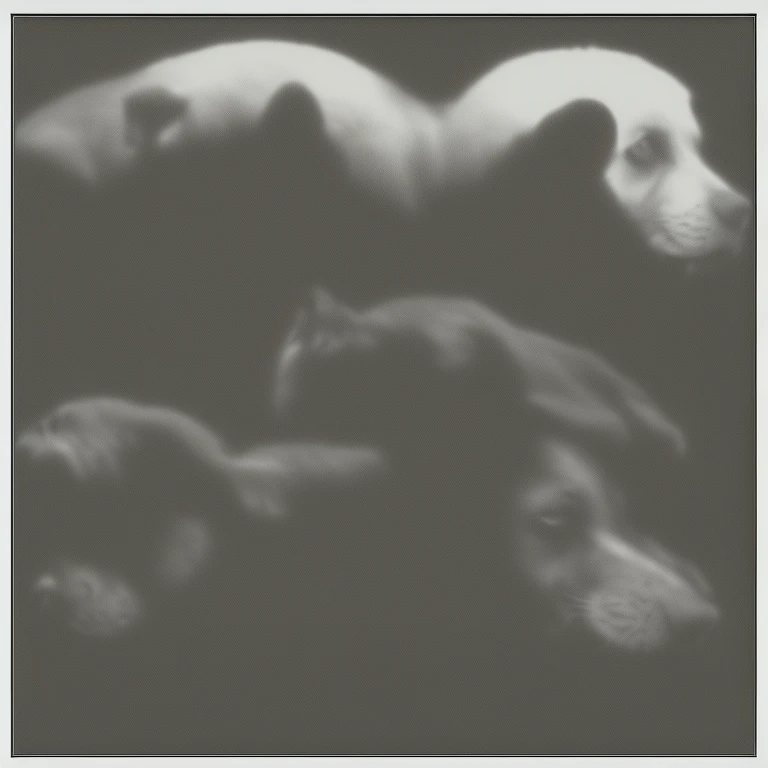 Perro muerto entre Lobos. Portada musical Black Metal