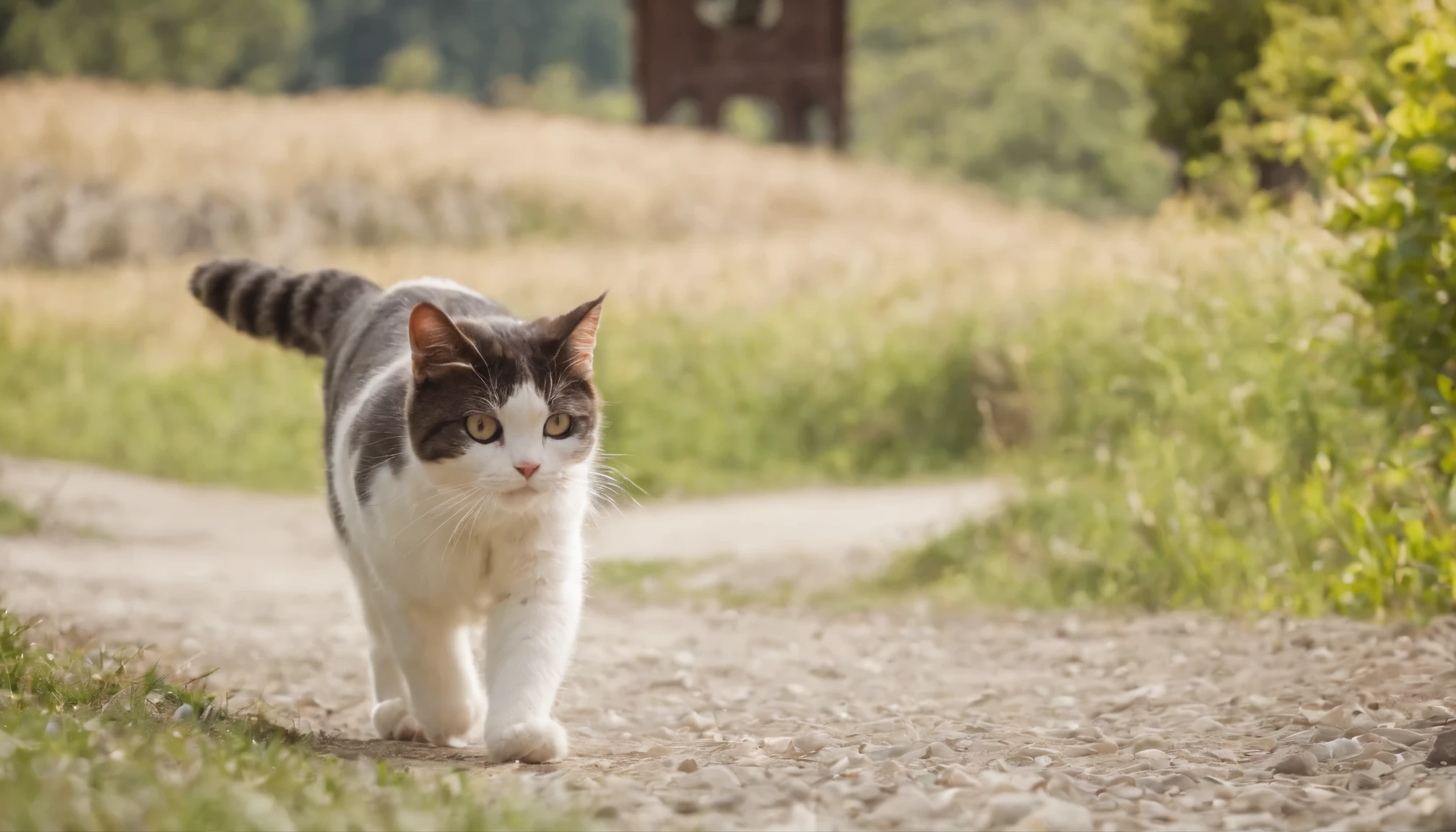 Shirakawa-go,the cat is walking