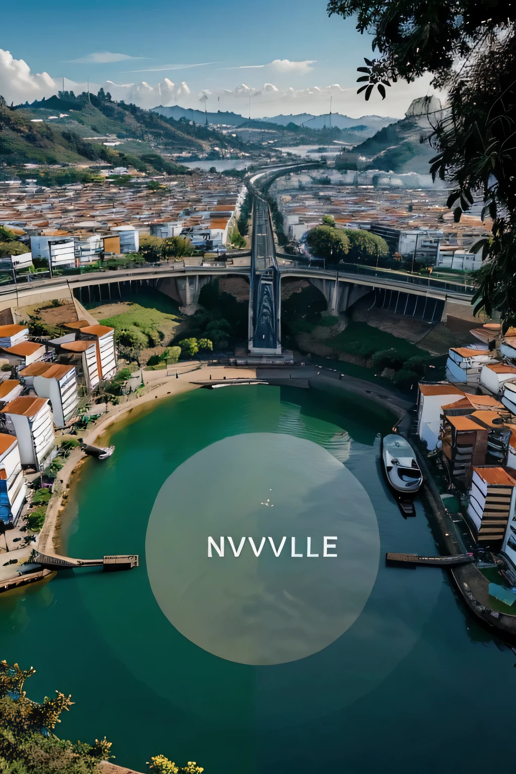 crie uma imagem de uma cidade com nome Novaville