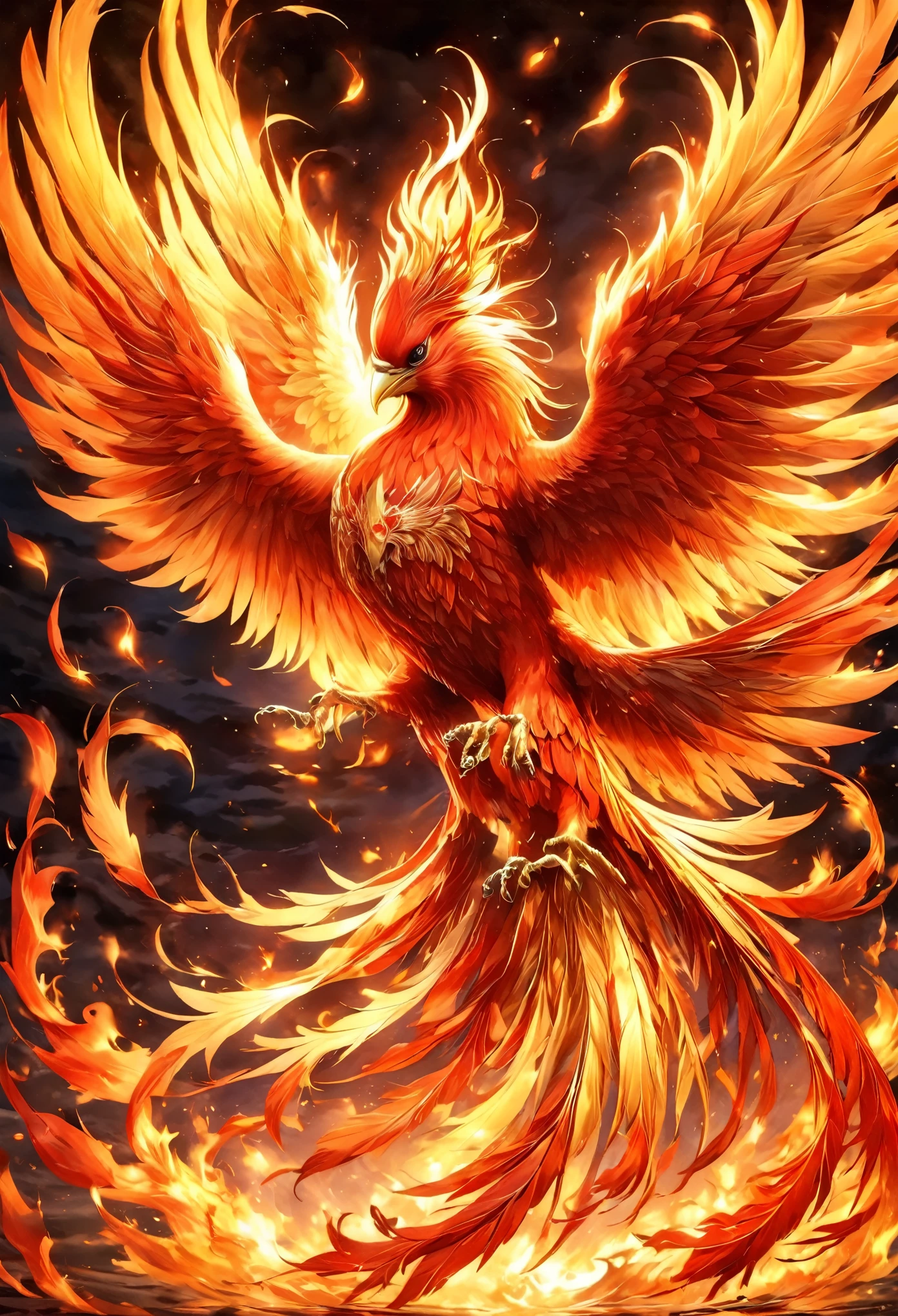 Flame Feather:The most striking feature of the rosefinch is its fiery red feathers,Symbolizes enthusiasm and energy。
Wings of Flame:The wings of the red bird seem to be wrapped in flames,Not only did it demonstrate its flying power,It also reflects the characteristics of the fire element。
The bird's appearance:The Suzaku as a mythical beas posture must be elegant and majestic,Like a divine bird。
Phoenix Rhythm:The Vermilion Bird is often compared to the Phoenix.,Therefore, we can learn from the image of the Phoenix,Depicting the splendor and beauty of the Suzaku。
Surrounded by auspiciousness:As a symbol of good luck,The Vermilion Bird is often depicted as being surrounded by auspicious air.,Symbolizes good luck and auspiciousness。
Eyes flashing:The eyes of the Suzaku should be bright and deep,Shining with wisdom,Demonstrating his extraordinary spirituality。
Fairy and flowing:The image of the Vermilion Bird should be full of fairy spirit.,Elegant posture,It seems like you can fly at any time。
Heart of Fire:The heart of Suzaku is like a burning flame,Full of passion and strength,Represents vitality and passion。