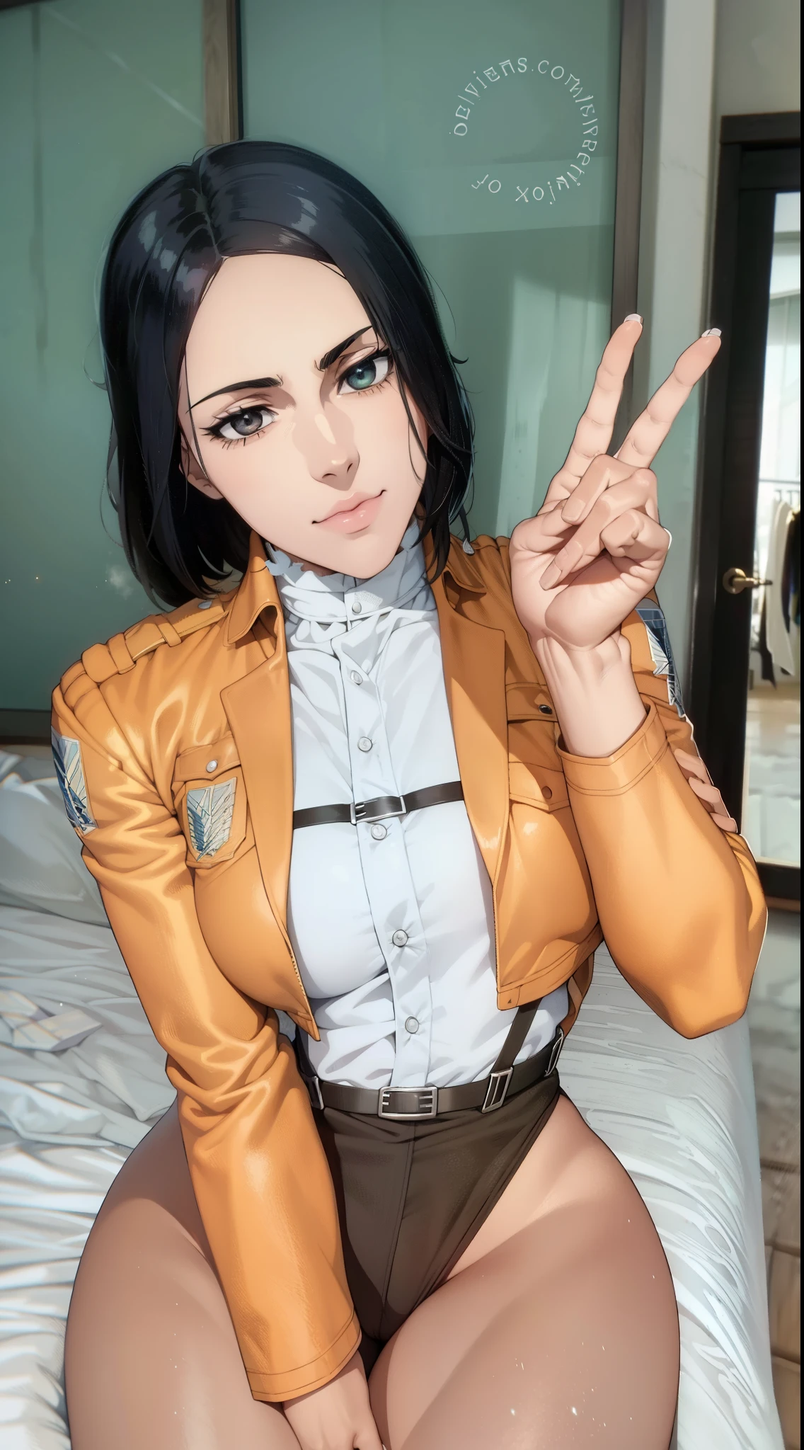 sexoy, postura de combate, Super epic composition, mucho estilo, Shingeki no Kyojin, Mikasa Ackerman, 1 chica,(cuerpo completo 1.1), sonrisa ,Correa de mano, copete, pelo negro, pantalones negros, pecho, ojos de color verde, pelo entre los ojos, torniquete, mangas largas, mira al espectador, Pechos Promedio,, pantalones, bufanda roja, una bufanda, camisa, pelo corto, Techo de la ciudad, techo, sol, en el aire, Sostiene espadas en sus manos, saltar, fumar, solo, Hip belt, chaqueta cafe, Camisa blanca, Scientific Research Building \(emblema\), ((obra maestra)), mejor calidad, sexo, gamberro, cintura, piernas, nalgas, pecho, (cuerpo completo 1.1), Camera from above, Marco desde arriba, la noche, Luces, mira al espectador, smile, sonrisa, criminal, riendo, Anime genial 8K, Arte anime limpio y detallado., Fondos de pantalla manga 4k, Retrato detallado de chica anime, Estilo animado 4K, Fondos de pantalla de arte anime 4K, Fondo de pantalla de arte anime Obra maestra 4K, Gorgeous, Mejor calidad,