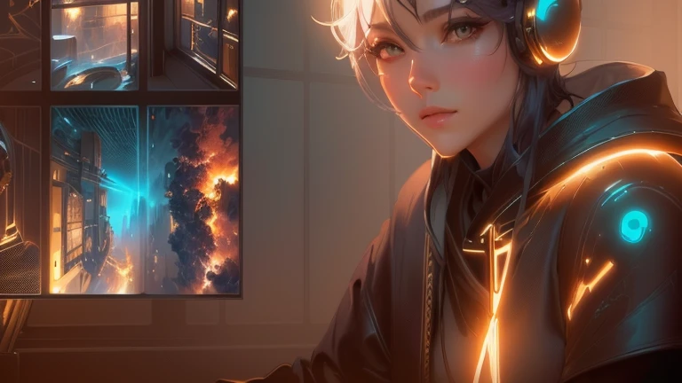 masterpiece, highest quality, (Highly detailed CG Unity 8K wallpaper), (highest quality), (best illustrations), (best shadow), disorganized, realistic lighting, (abyss), beautiful delicate shine, art:PeterMohrBacher,