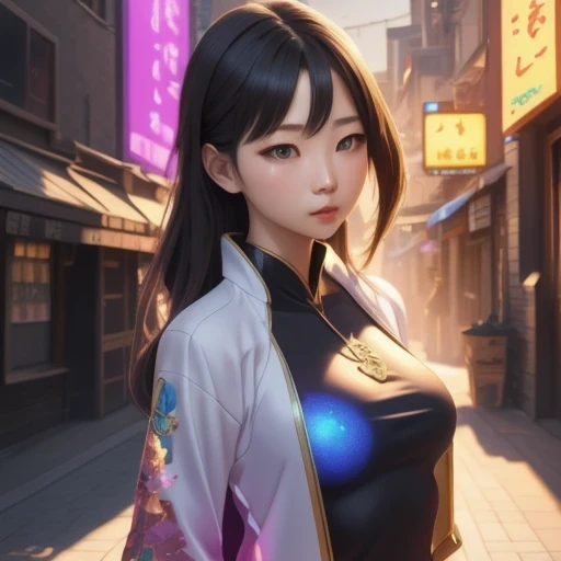 masterpiece, best quality, (Extremely detailed CG unified 8k wallpaper), (best quality), (Best illustration), (best shadow), Ridiculous, Realistic lighting, (abyss), Beautiful and detailed light, Artworks by Peter Mohr Bacher,（（（1 girl）））  alone，masterpiece, best quality, (Extremely detailed CG unified 8k wallpaper), (best quality), (Best illustration), (best shadow), Ridiculous, Realistic lighting, （Shallow groove), Beautiful and detailed light, Artworks by Peter Mohr Bacher,illustration，A woman wearing a color-changing top and color-changing clothes poses, korean girl, guweiz style artwork, （attractive pose）, Realistic anime girl rendering, guweiz, [ 4k digital art ]!!, 3D rendering character art 8k, sexy pose, Popular topics on cgstation, korean woman, Gentle People