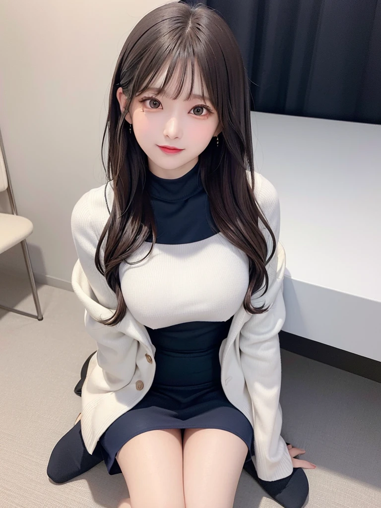 masutepiece, Best Quality, Illustration, Ultra-detailed, finely detail, hight resolution, 8K Wallpaper, Perfect dynamic composition, Beautiful detailed eyes,short bob, mid-chest, Natural Color Lip, Random and sexy poses,Smile,26 years girl、Colossal tits、Examination room、Red High-Neck Sweater: A cozy red sweater with a high neckline, perfect for chilly days. It adds warmth and style to your ensemble. Navy Blue Pencil Skirt: A classic and elegant choice. The pencil skirt typically falls just below the knee, creating a flattering silhouette1. Sheer Stockings: These delicate stockings add a touch of sophistication. They’re lightweight and perfect for pairing with skirts or dresses.doctor coat Blue High-Heeled Shoes: Elevate your look with blue high-heeled shoes. They elongate your legs and add a polished touch. Brown Hair: Your natural hair color complements the overall outfit. It’s versatile and goes well with various styles. White Coat (Like a Doctor): The white coat adds a professional touch, reminiscent of a doctor’s attire. It’s a symbol of authority and expertise.