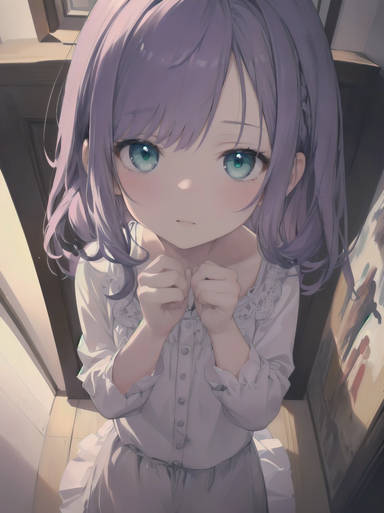 best quality, ultra-detailed, masterpiece,finely detail, high res, 8k wallpaper, best quality, highres, looking up from below,  ((a  girl, 8years old, loli)),  bottomless, lift up skirt, casual dress,  blush, crowded room,, BREAK (masterpiece:1.2), (illustration:0.8), extremely detailed face, perfect lighting, extremely detailed CG, (perfect hands, perfect anatomy), (masterpiece, best_quality, ultra-detailed, immaculate:1.3), epic, illustration, render,


.,Blue-purple hair, green eyes,