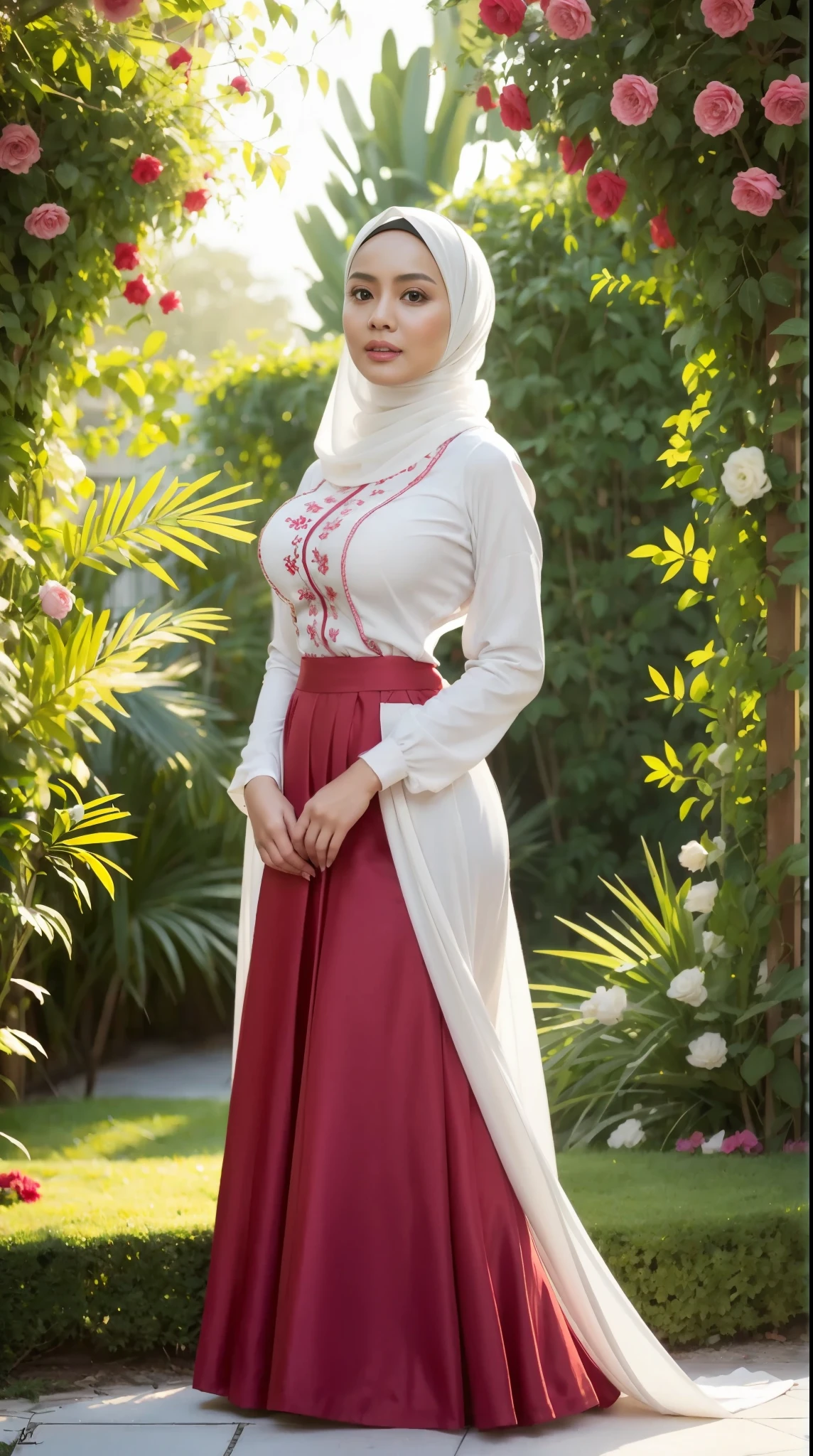 50 years Old, Hijab Indonesian mature woman, Big Tits : 66.9, Gamis, Breast out from her clothes : 1.9, at doctor office, Dark light, at Nighttime