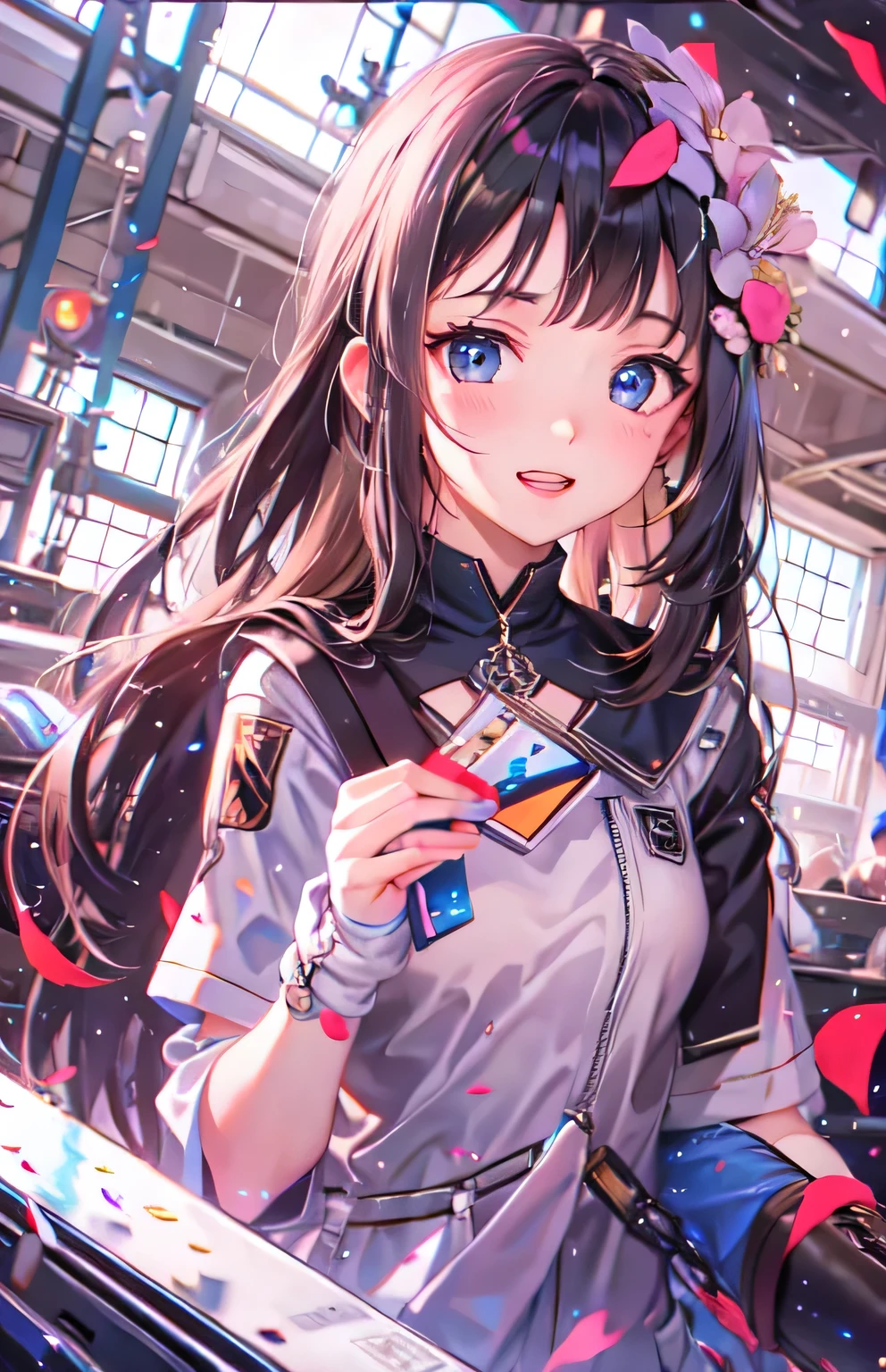 ((highest quality)), ((masterpiece)), (Get used to it), perfect face , beautiful girl , high school girl ,