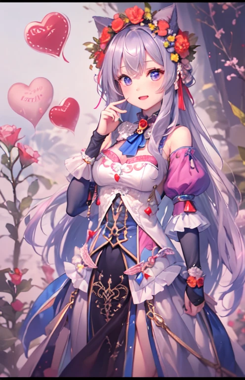 ((highest quality)), ((masterpiece)), (Get used to it), perfect face , beautiful girl , Valentine , green ,