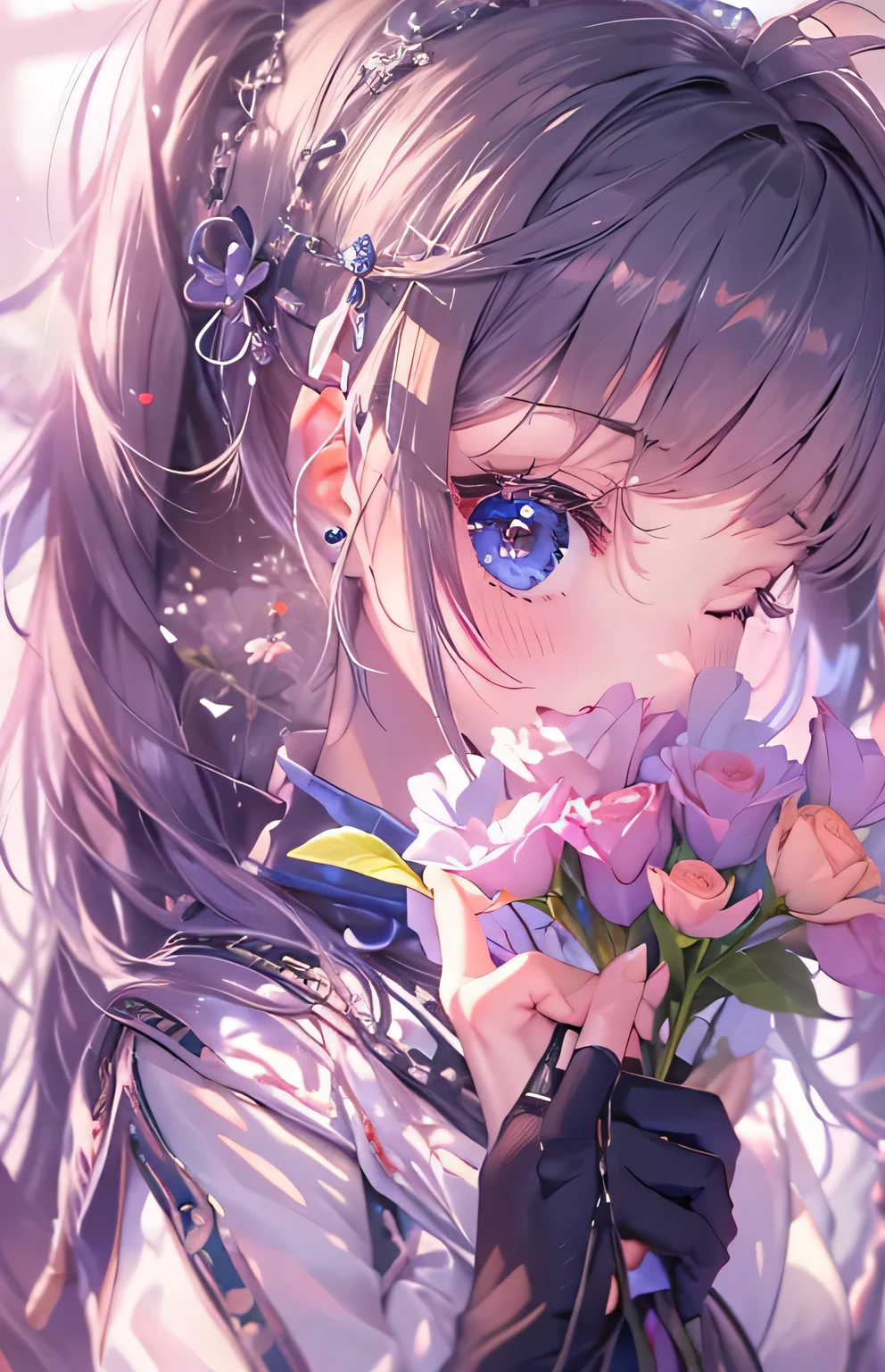 ((highest quality)), ((masterpiece)), (Get used to it), perfect face , beautiful girl , Valentine , green ,