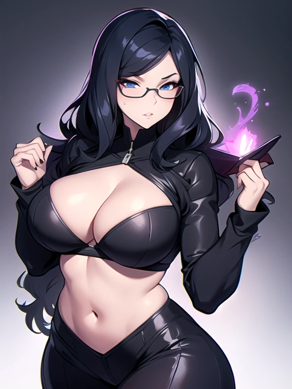 A busty, voluptuous, sexy widow with a mysterious aura
