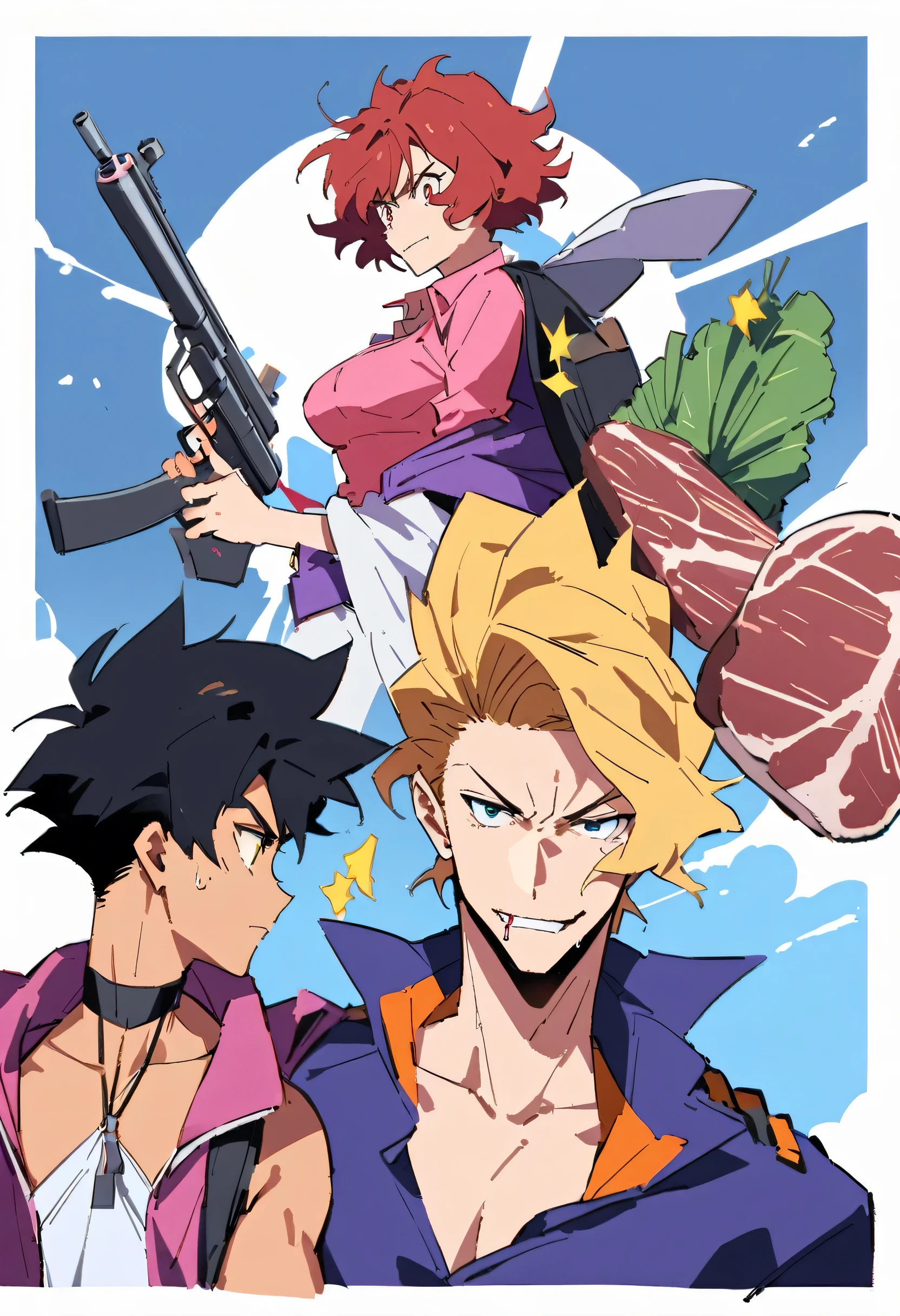 Cowboy Bebop Cigarettes、shredded green pepper meat:1.1、meat、
cowboy-bebop gun