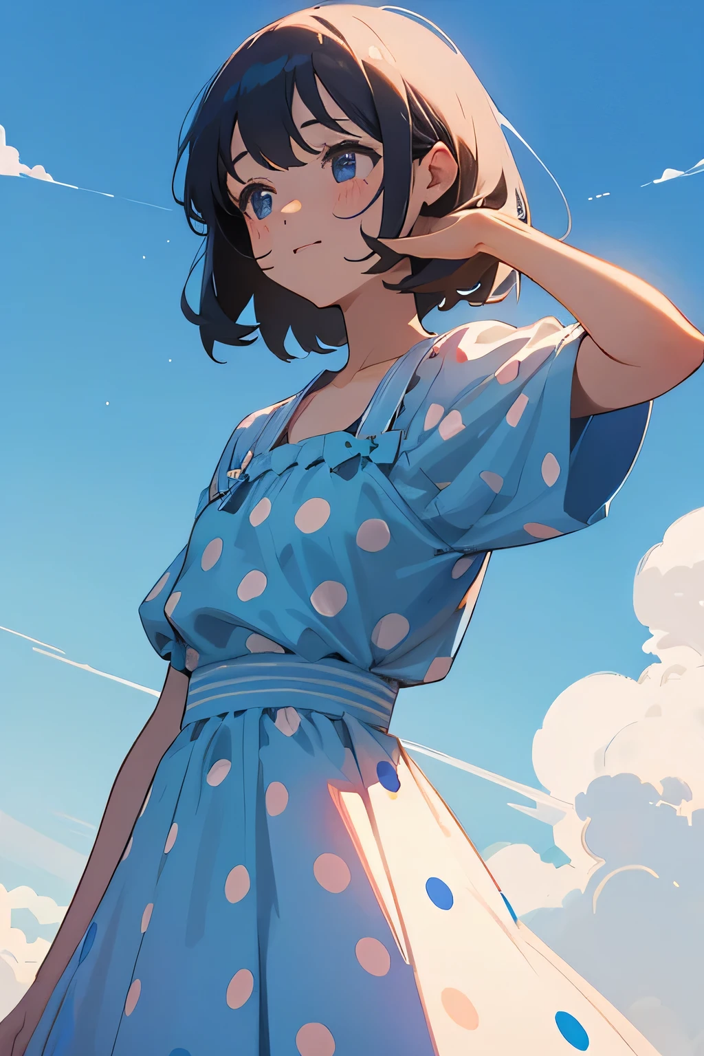 Polka dots on the blue sky