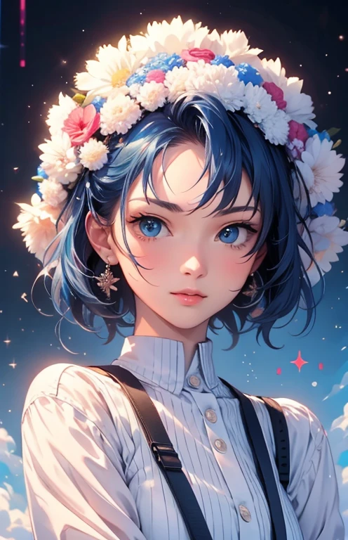 ((highest quality)), ((masterpiece)), (Get used to it), Perfect Face , Adult women , blue ,