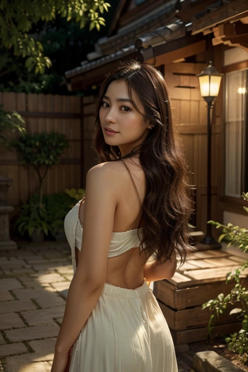 (best quality,4k,8k,highres,masterpiece:1.2),ultra-detailed,(realistic,photorealistic,photo-realistic:1.37),detailed eyes,elegant ,beautiful detailed lips,longeyelashes,lighting from the back,medium:oil painting,concept artists,stunning color tones,A beautiful girl named Hayasaka is standing in a picturesque garden. She has captivating eyes that are filled with depth and emotion. Her lips are beautifully detailed, inviting you to imagine the softness of her smile. Hayasaka's face is adorned with long eyelashes, adding an extra touch of elegance to her appearance. The lighting from the back highlights her features, creating a warm and enchanting ambiance. The scene is painted in the medium of oil, bringing out the richness and texture of the colors. The concept artists have carefully crafted this artwork, paying attention to every detail, making it a true masterpiece. The color palette used in the painting is stunning, with vibrant tones that create a sense of life and vitality. Experience the beauty of art and immerse yourself in the world of Hayasaka in this breathtaking piece.