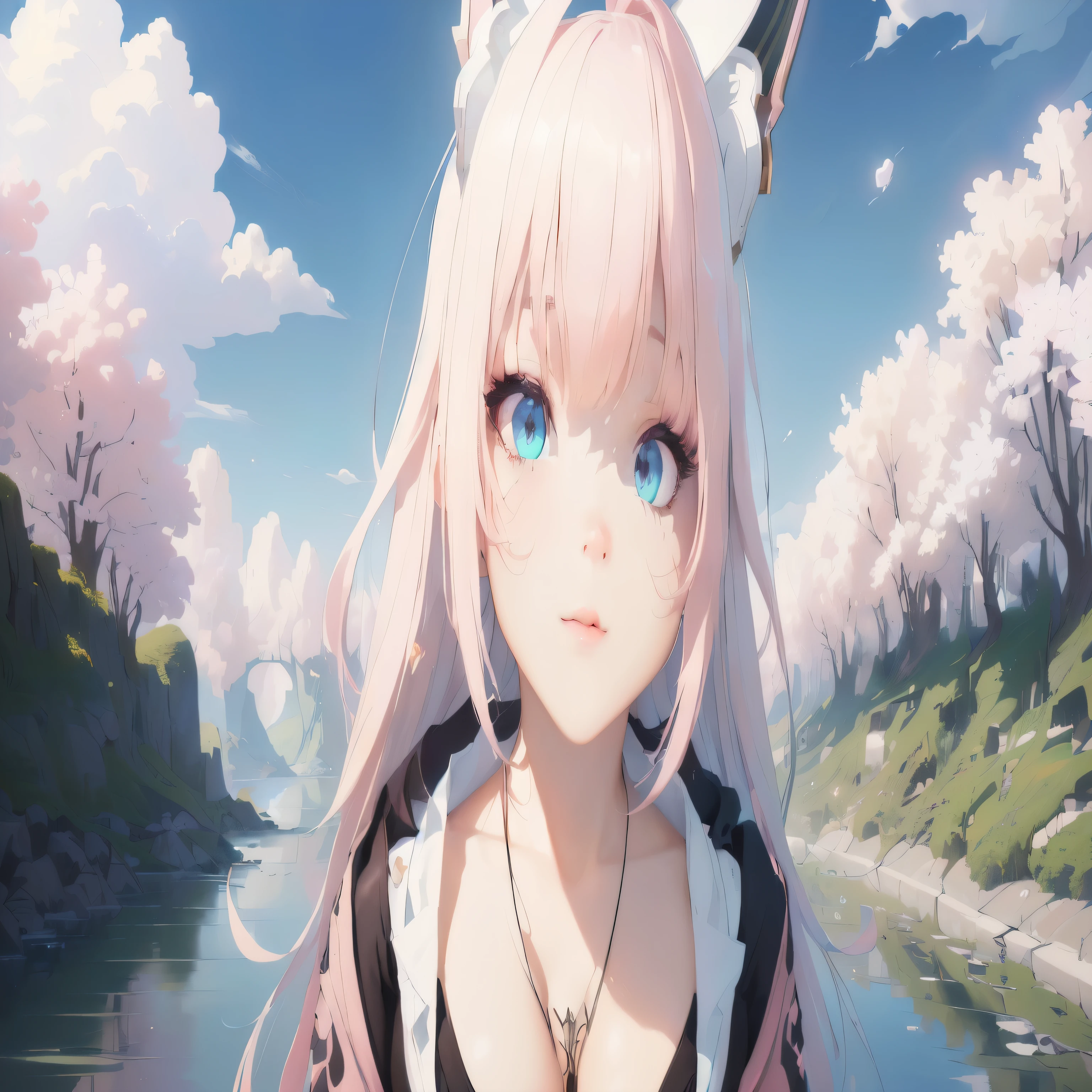 masterpiece, best quality, (extremely detailed CG unity 8k wallpaper), (best quality), (best illustration), (best shadow), absurdres, realistic lighting, (Abyss), beautiful detailed glow, art by PeterMohrBacher, (PINK HAIR) (BEAUTIFUL FACE)