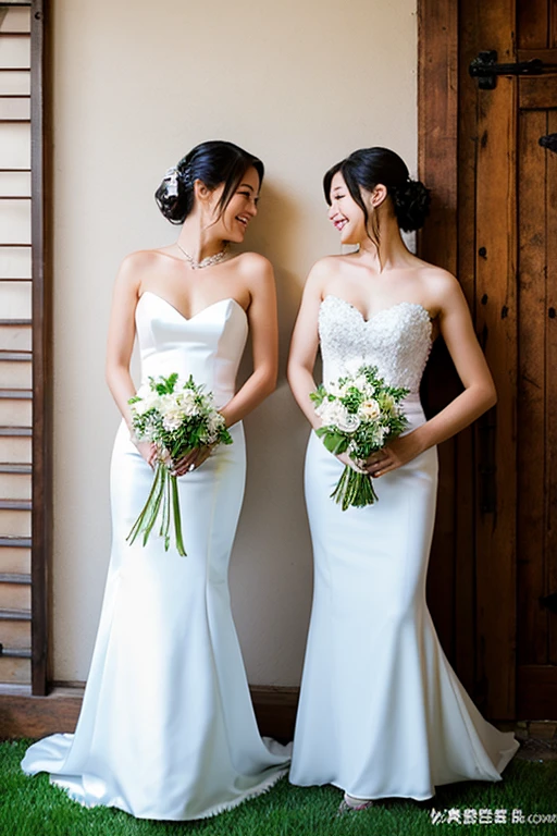 lesbian couple、Bride figure