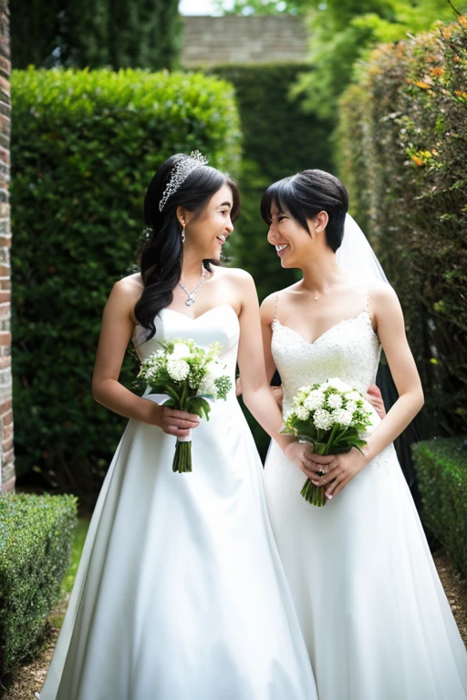 lesbian couple、Bride figure