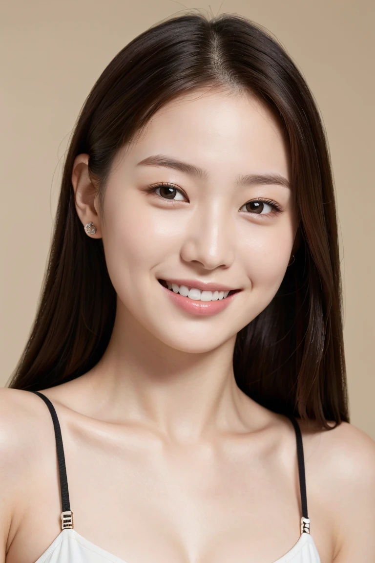 (8k), (highest quality: 1.2), (Realistic), (Realistic: 1.37), Ultra-high resolution, 1 girl, cute, smile, Mouth closed, Beautiful details, Beautiful Nose, 18 years old、Fair-skinned girl、
smileがcute、exposed