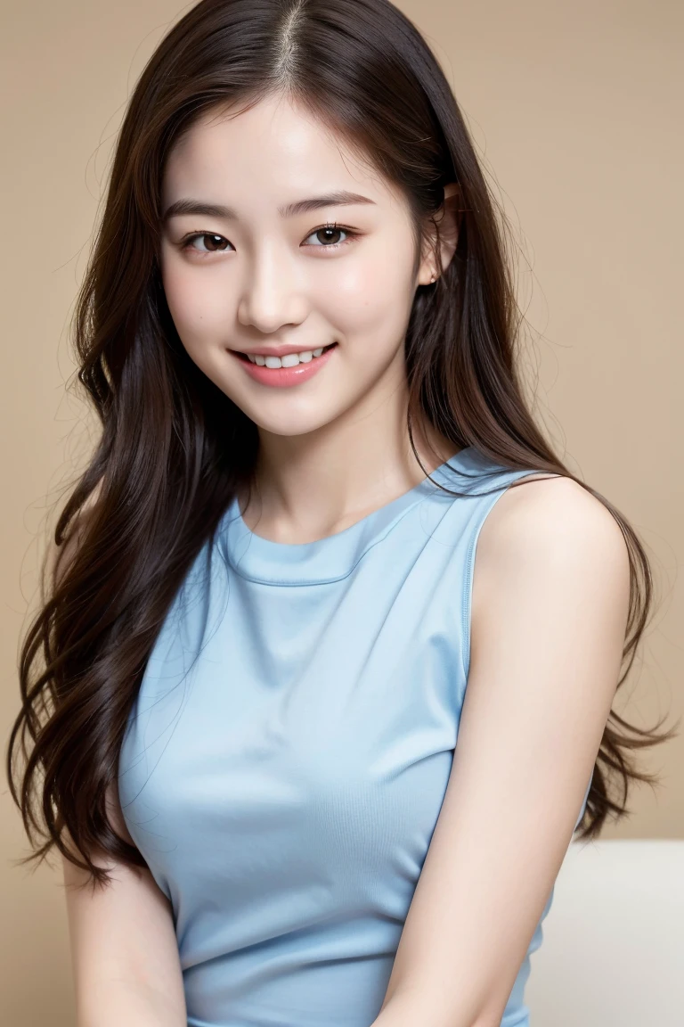 (8k), (highest quality: 1.2), (Realistic), (Realistic: 1.37), Ultra-high resolution, 1 girl, cute, smile, Mouth closed, Beautiful details, Beautiful Nose, 18 years old、Fair-skinned girl、
smileがcute、exposed
