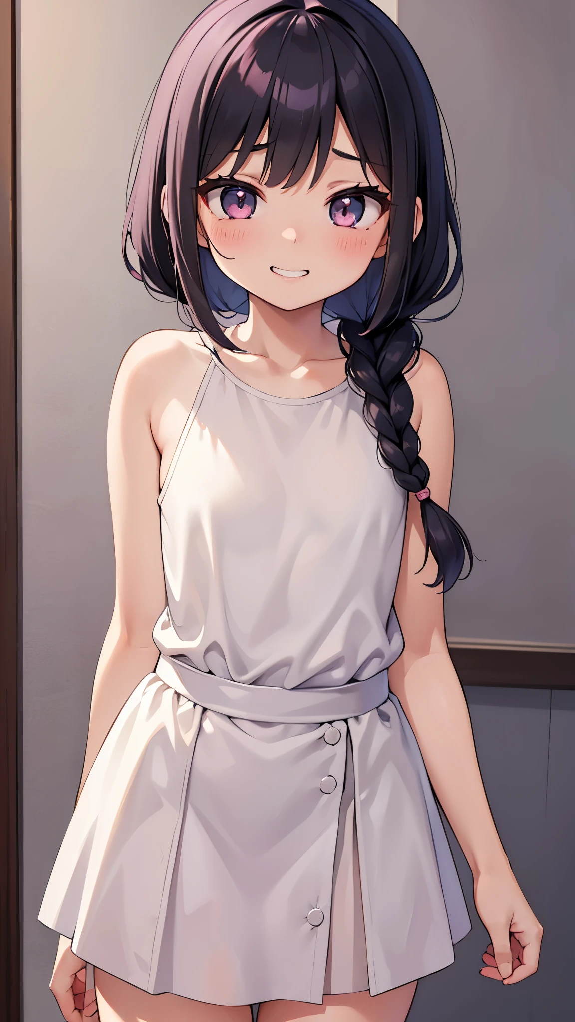 1 nubile juvenile junior idol cute lovable adorable tiny australian middle-school girl energetic, loose hair, shy smile, exposed supple breast, unique face, blacke hair, jav actress, naked, immature, childish, acting shy, delicate, weak, loving romantic vibes, in love, small short height, preparing for mating, dwarf girl noble queen short slim legs, mischievous, soft babyfaced gentle happy looking face, carefree, unblemished skin, otaku student president, grin, braids hairstyle, naughty, teasing, awkward short girl, pitite lityle dainty diminutive, shougakusei shoujo, excited, hyperactive girl, skirt, small shoulders, slim arms, acting spoiled, sch0olgirl bangs, small breasts, 10 years old fashion trendy beautiful beautiful beautiful girl, gentle and attractive beautiful girl, 10 years old, delicate and sexy collarbone, Attractive oval face, double eyelids, smart peach blossom eyes, pink lips, small nose, bare shoulders, ultra high definition, super detail, fresh and impressive