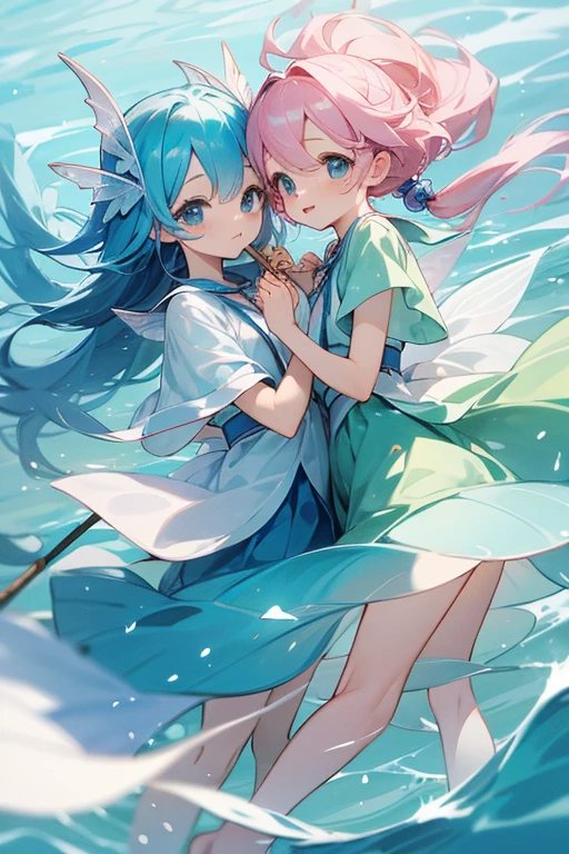 Sea Fairy、cute、twins、stick together、cute