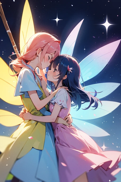 Yuri Couple Fairy、cute、twins、stick together、cute