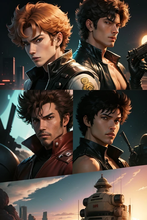 Cowboy Bebop, adventures of a group of bounty hunters on a spaceship, the Bebop, in 2071.

