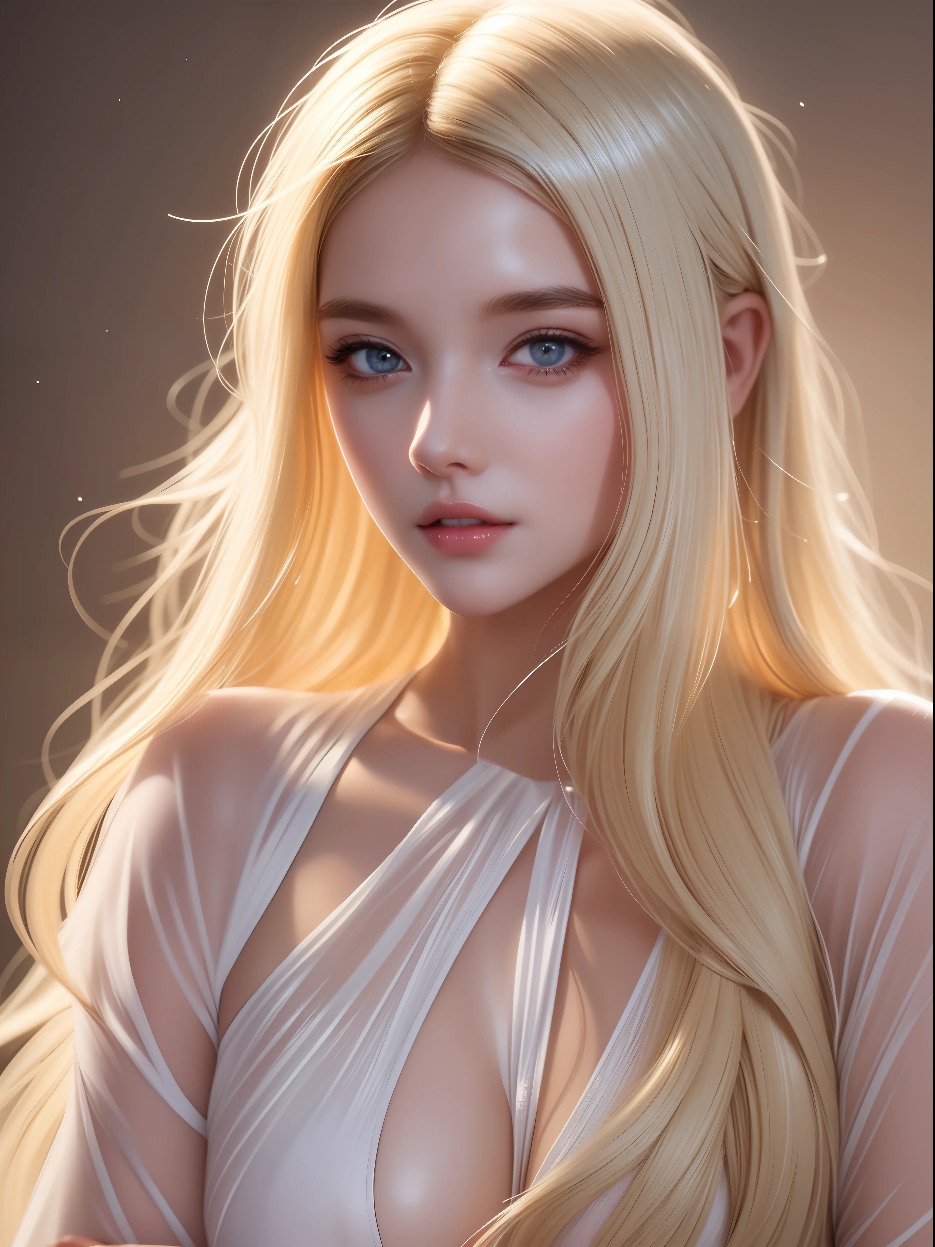 Blonde woman with white hair wearing pink dress and shining light, Beautiful digital artwork, fantastic colorful lights, Brilliant digital art, Amazing digital illustrations, digital fantasy art ), 3d rendering character art 8k, amazing young celestial figure, Highly detailed digital art in 4K, heavenly fantasy, very Beautiful digital art, Beautiful digital art, fantasy digital art, digital fantasy art