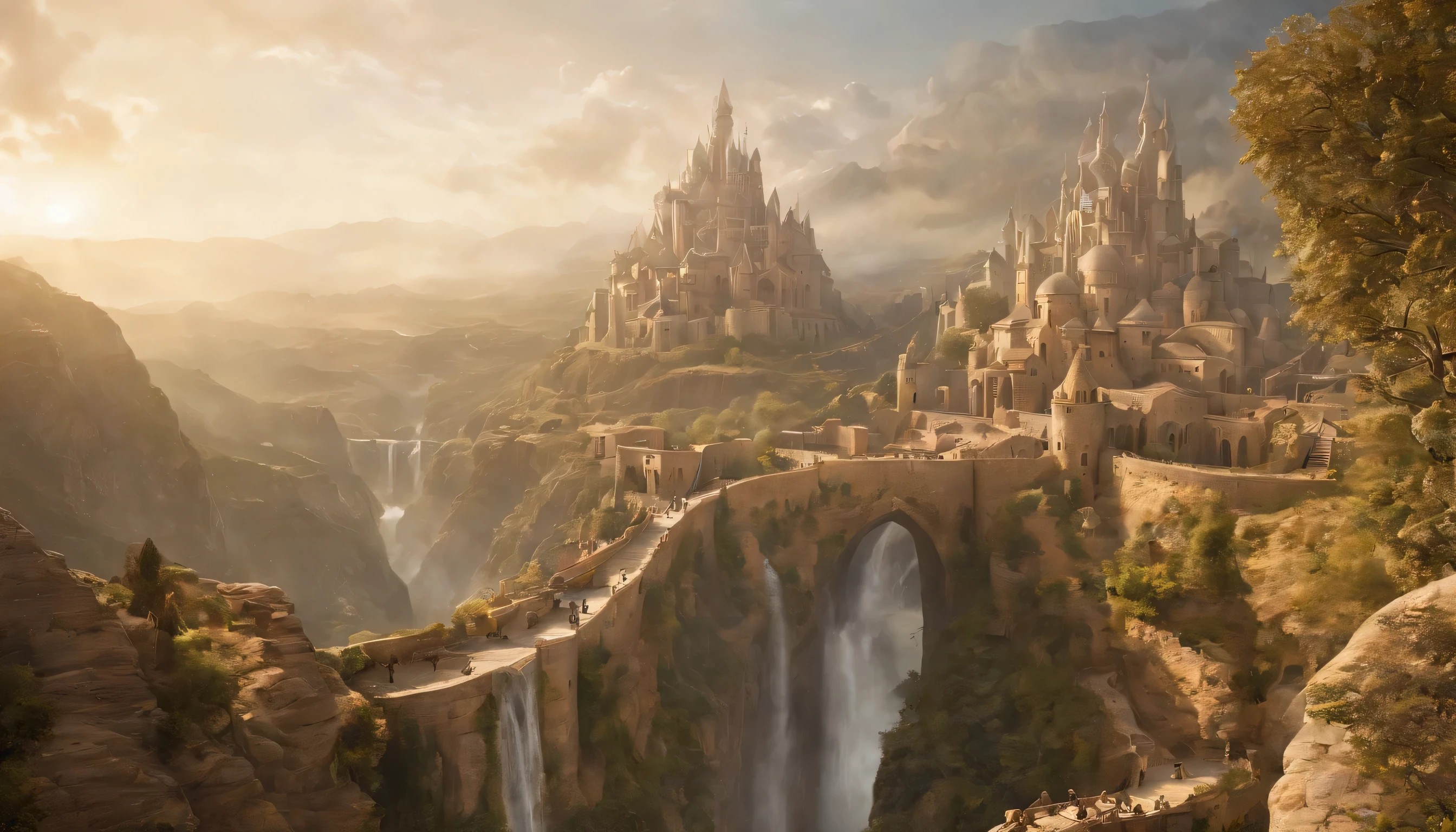 Fantasy Art, ultra wide-shot, Painting, Detailed , deviantart, contest winner, Concept art, , tim hildebrandt, Fantasy, ((((kingdom of heaven)))) , , Night time , , fantastic realism, art stations ,, Style of Adrianus Eversen ,Not aesthetic architecture, Movie Still,Greg Rutkowski, Creates a landscape reminiscent of an Inception movie, A place where reality becomes a labyrinth of changing architecture and gravity-defying landscapes. Embrace the surreal and mind-bending nature of the concept, Create a scene that challenges perception. Using intricate details and dynamic design、Immerse the viewer in a world where the laws of physics are rewritten. Depicts the sense of awe and disorientation evoked by the Inception film.Minced meat
