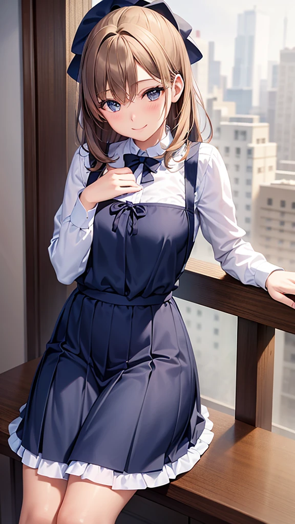 (8k, highest quality, masterpiece: 1.2), (Realistic, photoRealistic: 1.37), Very detailed, One Girl, cute, alone, Midnight, Beautifully detailed skies, detailed cafe, Sitting, Date, (blush), (smile: 1.15), Small breasts (Mouth closed), Beautiful Eyes, Floating Hair NovaFrogStyle, open back dress, Blue Rose Accessories, Blue roses background